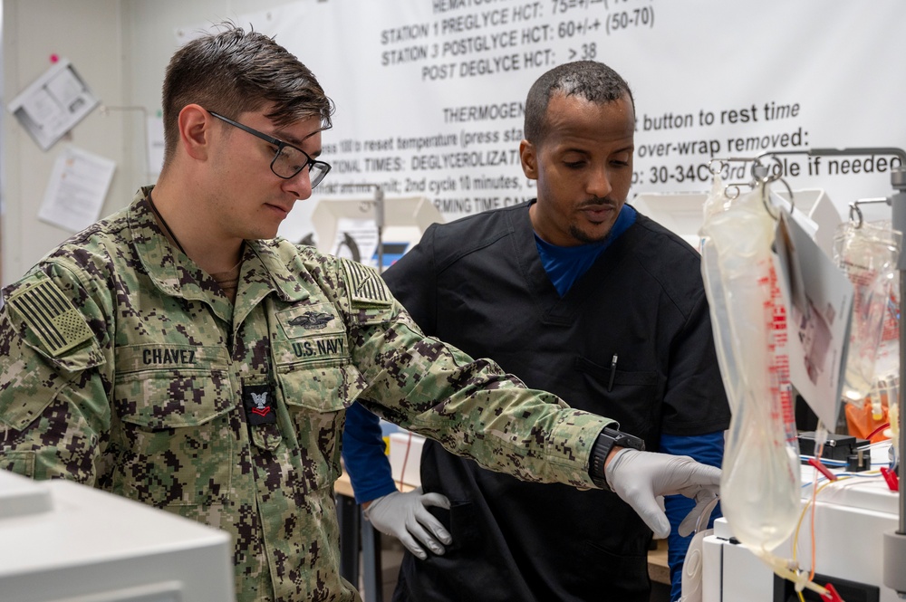 Sigonella Blood Depot Trainer visits CJTF-HOA to Promote Mission Readiness