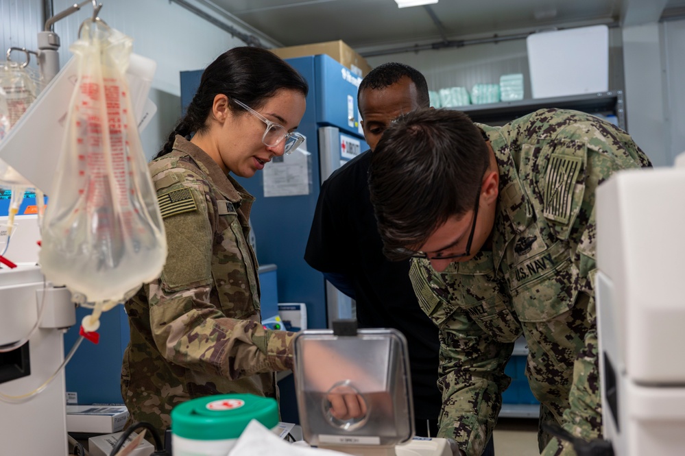 Sigonella Blood Depot Trainer visits CJTF-HOA to Promote Mission Readiness