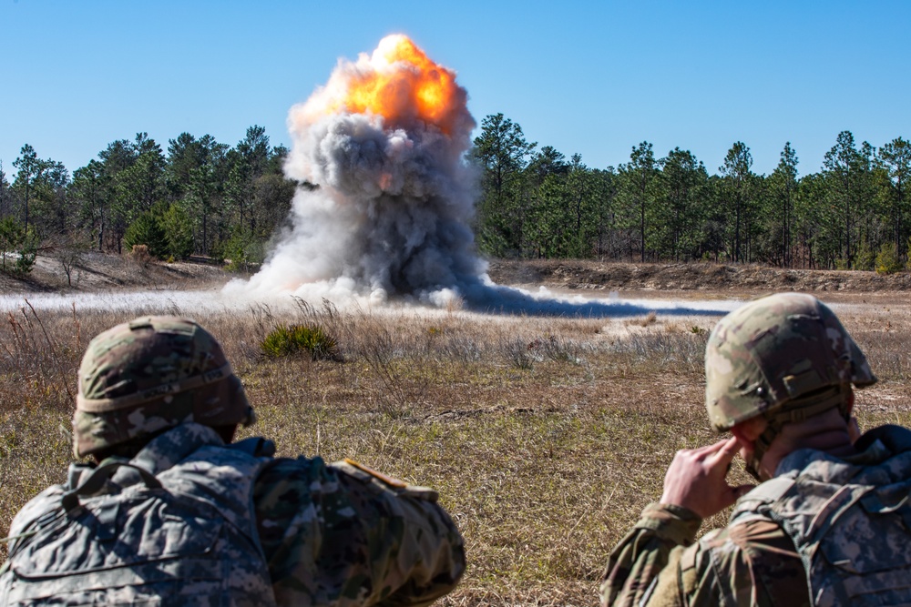 Engineers Conduct Explosive Breaching, Route Clearance Training at Camp Blanding