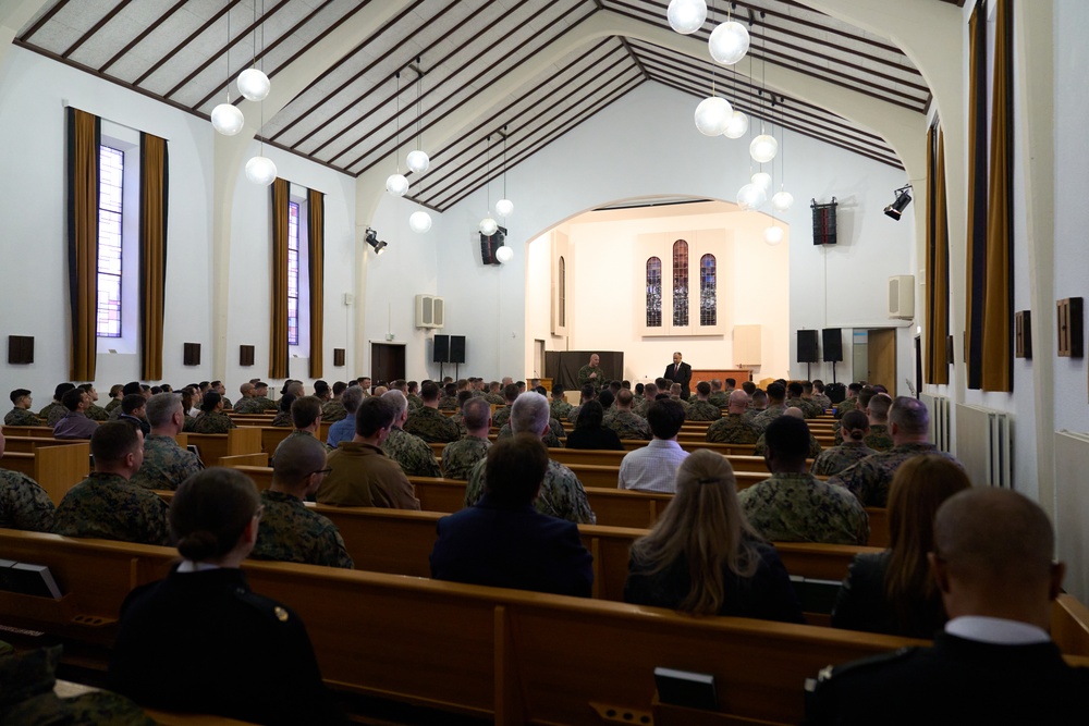 Secretary of the Navy Carlos Del Toro visits Panzer Kaserne