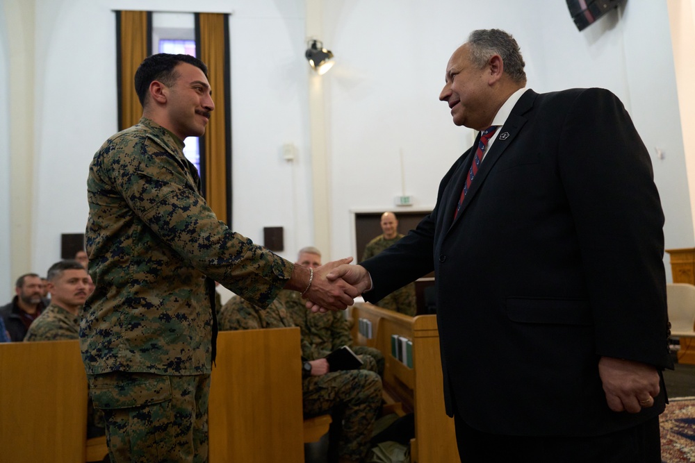 Secretary of the Navy Carlos Del Toro visits Panzer Kaserne