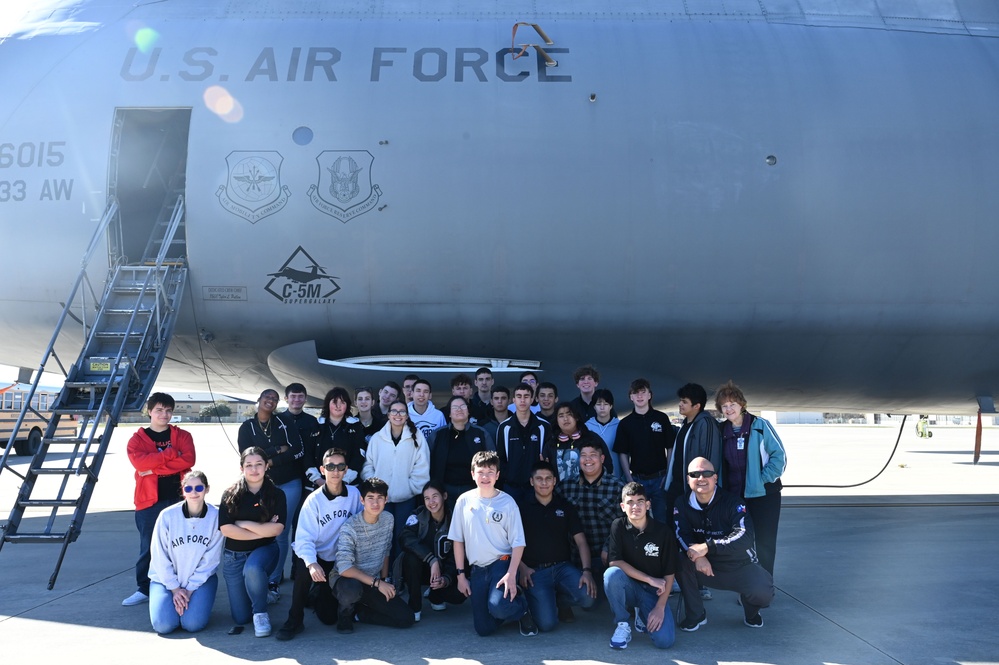 Thomas C Clark HS JROTC students visit JBSA- Lackland