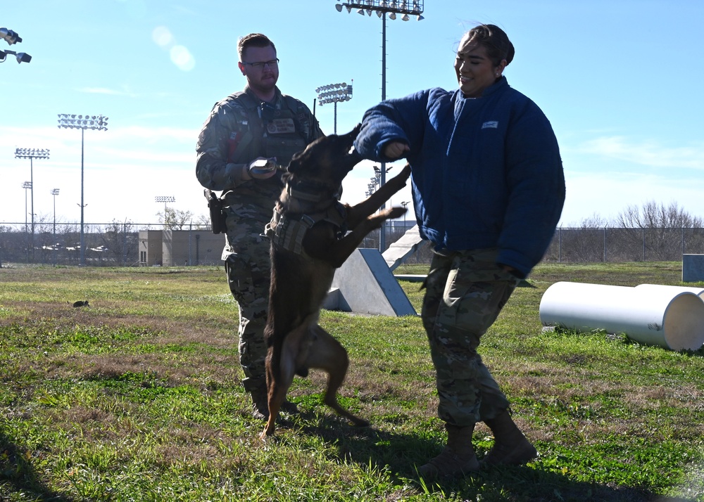 Thomas C Clark HS JROTC students visit JBSA- Lackland