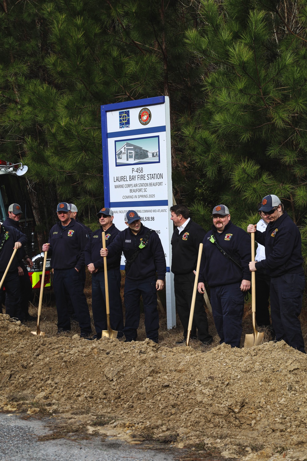 Laurel Bay Groundbreaking for New Fire Station