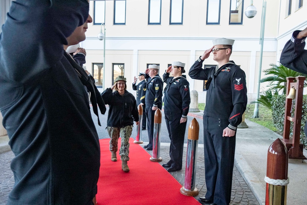 CNO and MCPON visit Sailors in Naples
