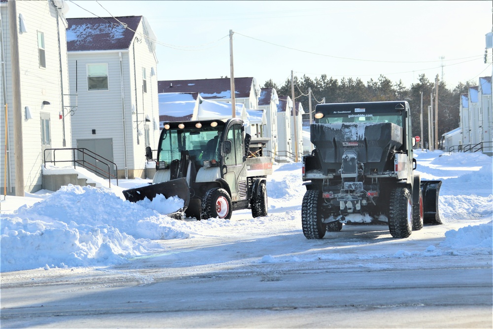 January 2024 snow-removal operations at Fort McCoy