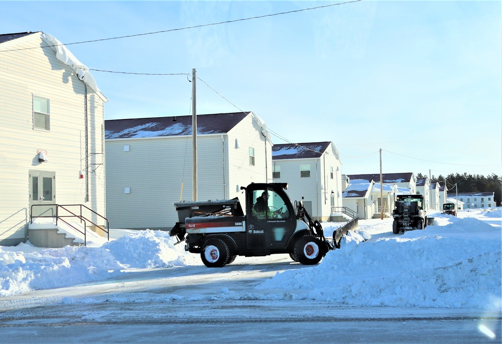 January 2024 snow-removal operations at Fort McCoy