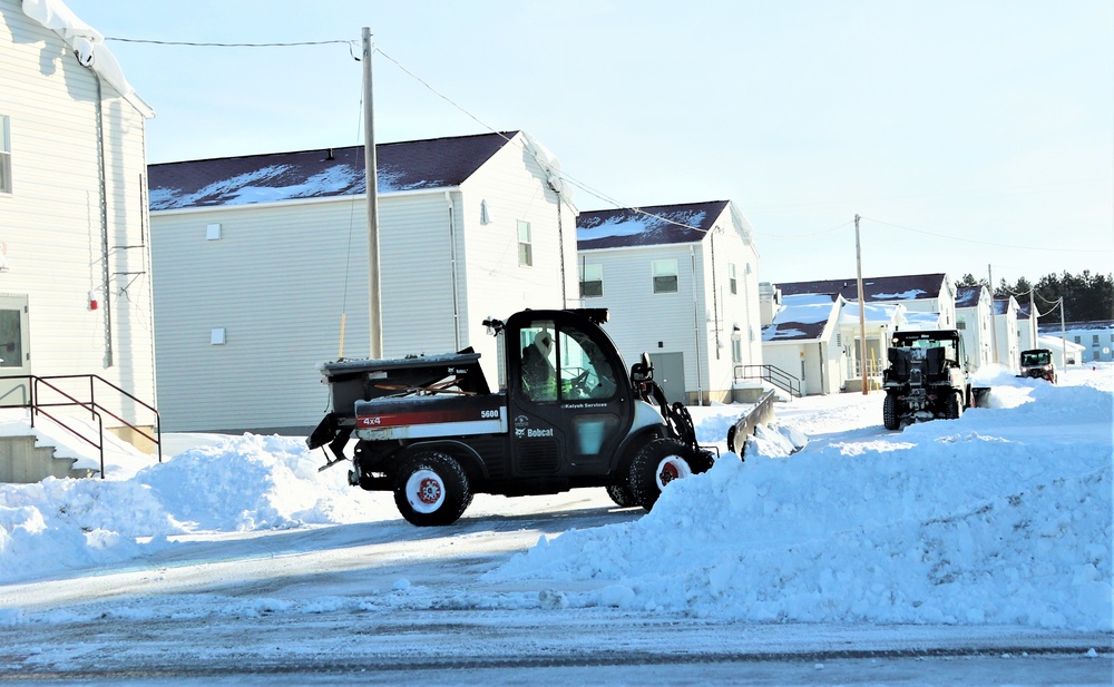 January 2024 snow-removal operations at Fort McCoy