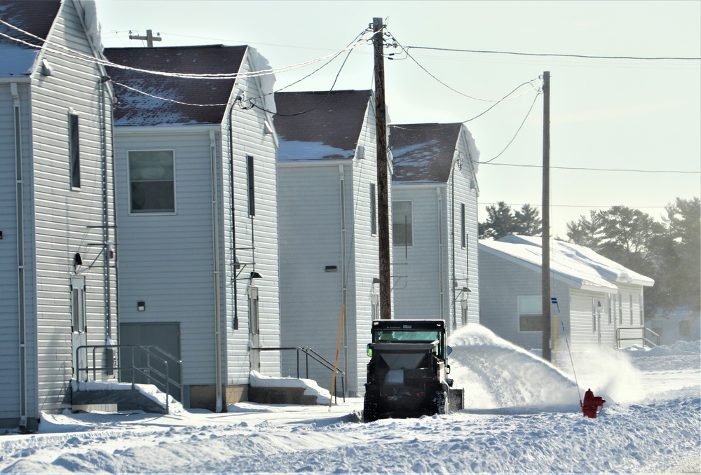 January 2024 snow-removal operations at Fort McCoy