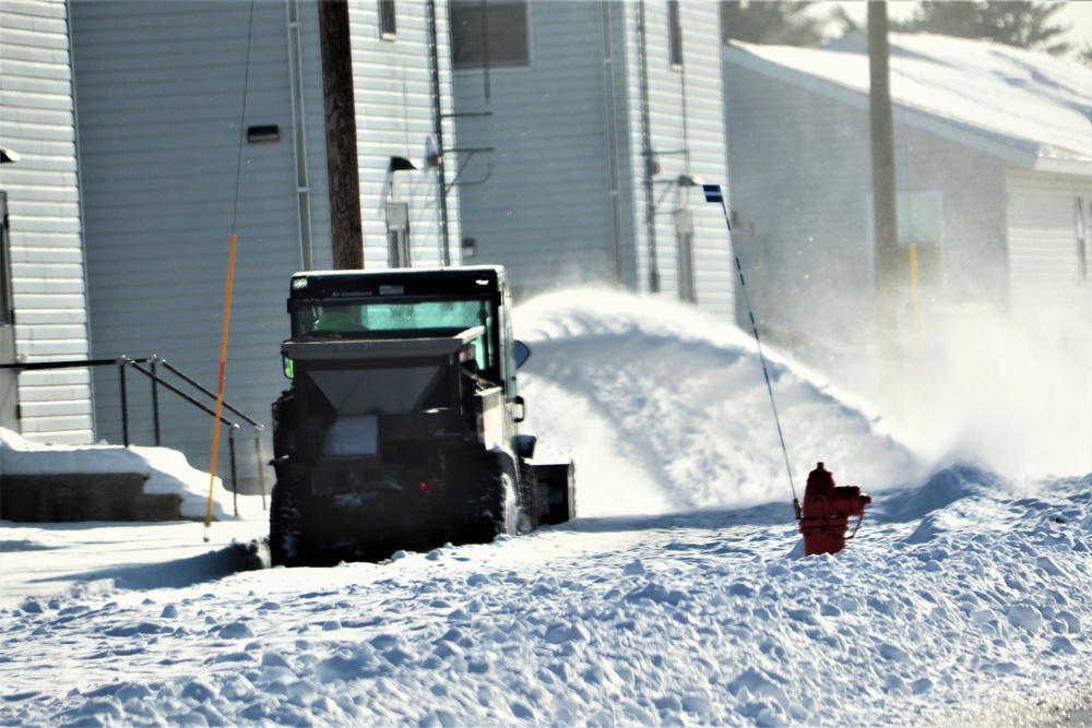 January 2024 snow-removal operations at Fort McCoy