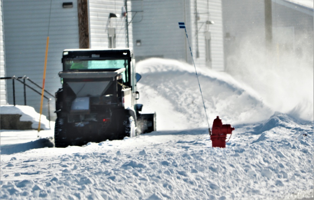 January 2024 snow-removal operations at Fort McCoy