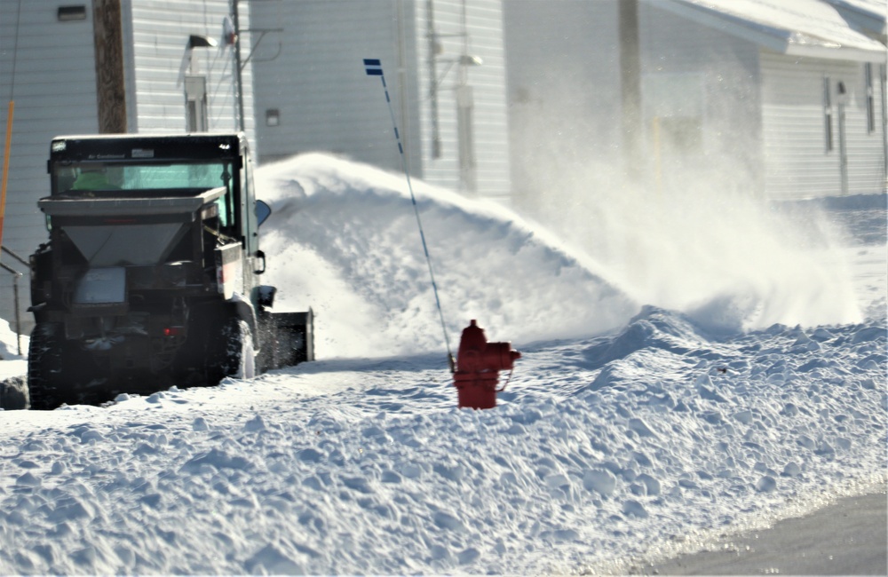 January 2024 snow-removal operations at Fort McCoy