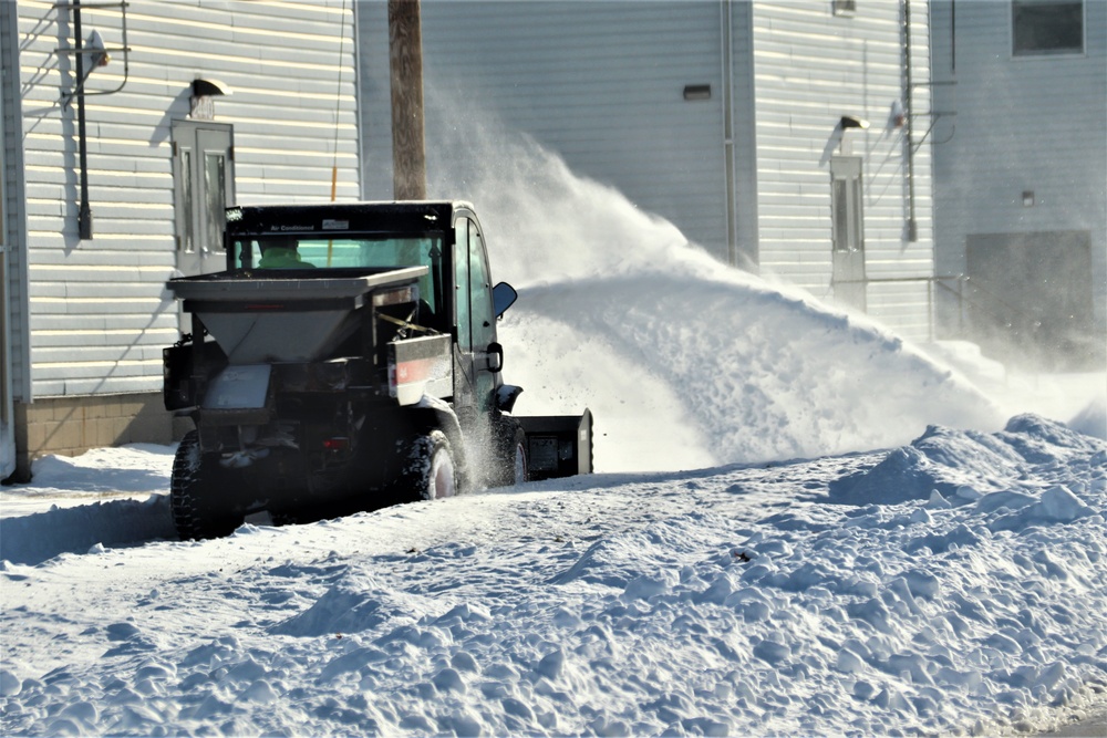 January 2024 snow-removal operations at Fort McCoy