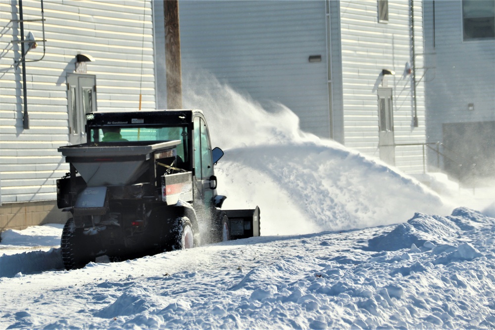 January 2024 snow-removal operations at Fort McCoy