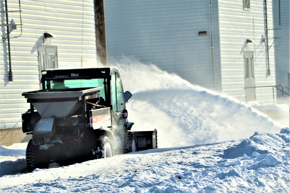January 2024 snow-removal operations at Fort McCoy