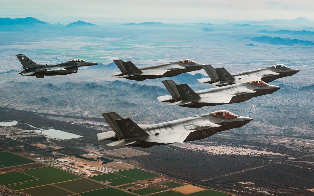 In the Wild Blue Yonder: Luke AFB jets in flight