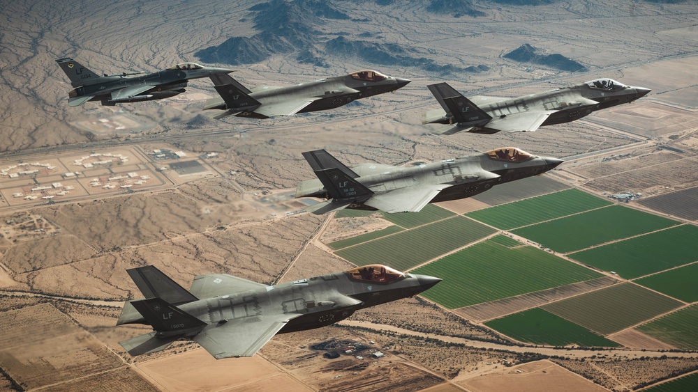 In the wild blue yonder: Luke AFB jets in flight