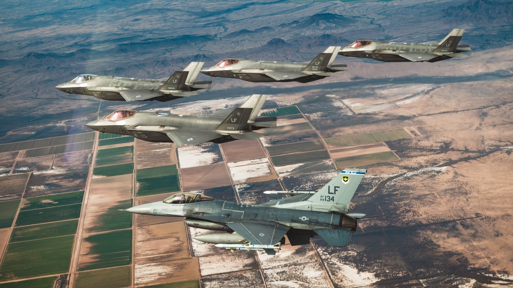 In the wild blue yonder: Luke AFB jets fly in the air