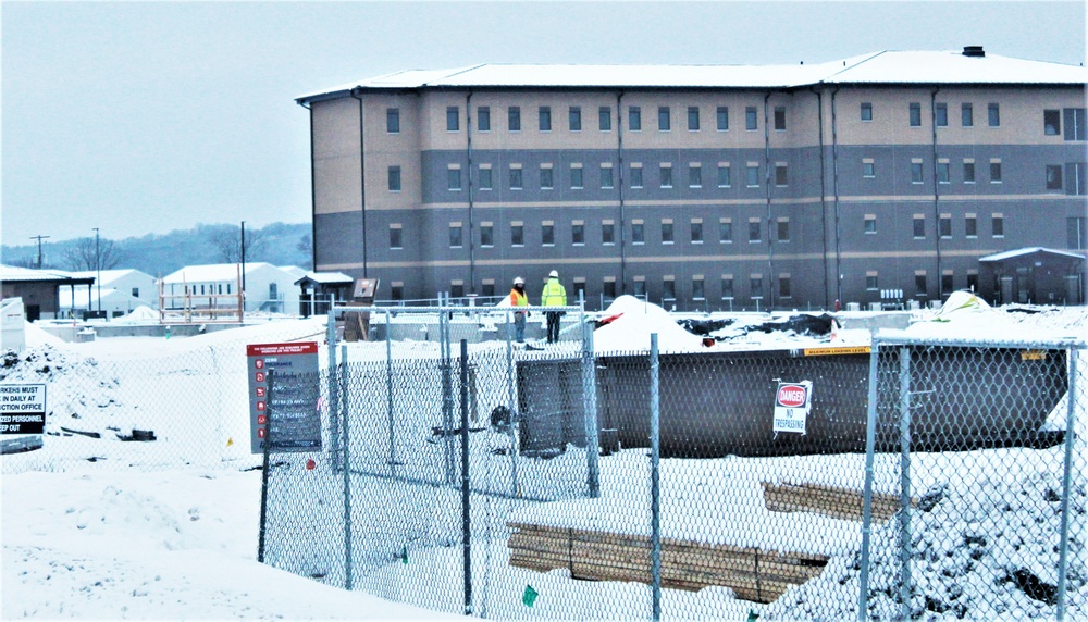 January 2024 barracks construction at Fort McCoy