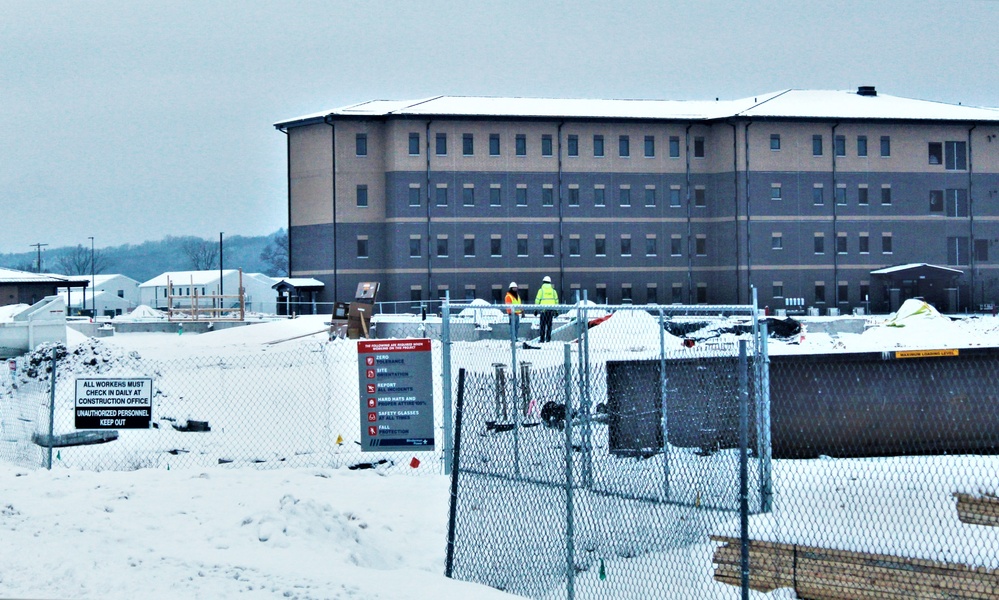 January 2024 barracks construction at Fort McCoy