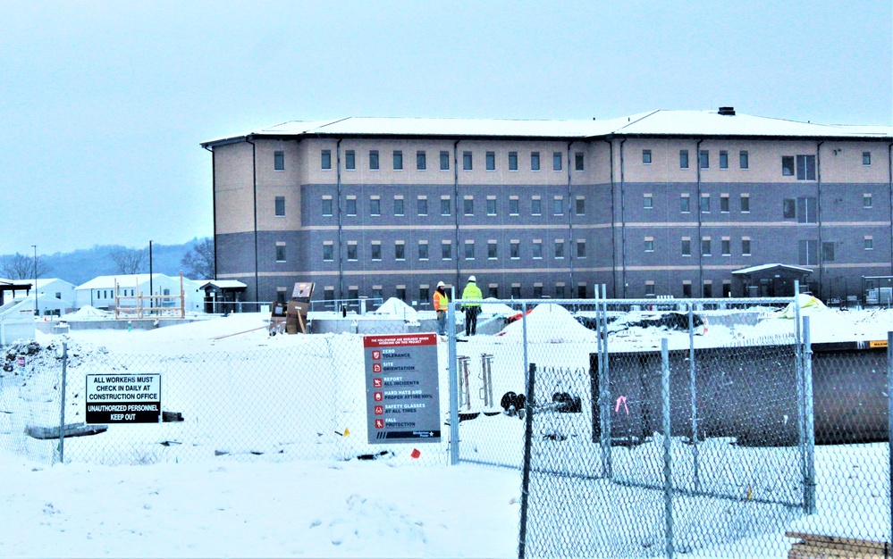 January 2024 barracks construction at Fort McCoy