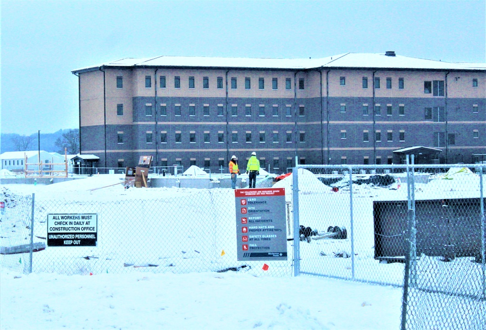 January 2024 barracks construction at Fort McCoy