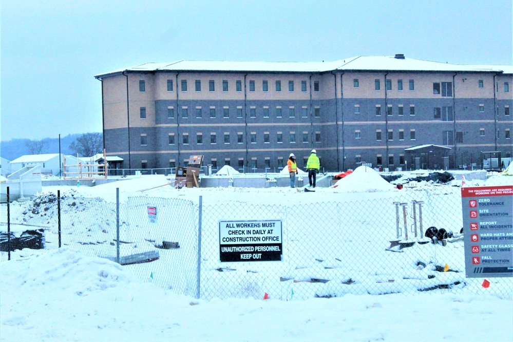 January 2024 barracks construction at Fort McCoy