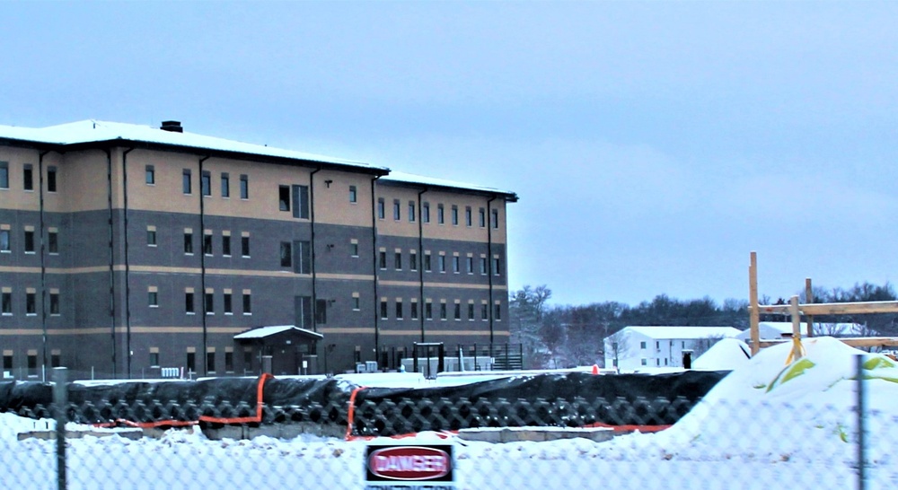 January 2024 barracks construction at Fort McCoy