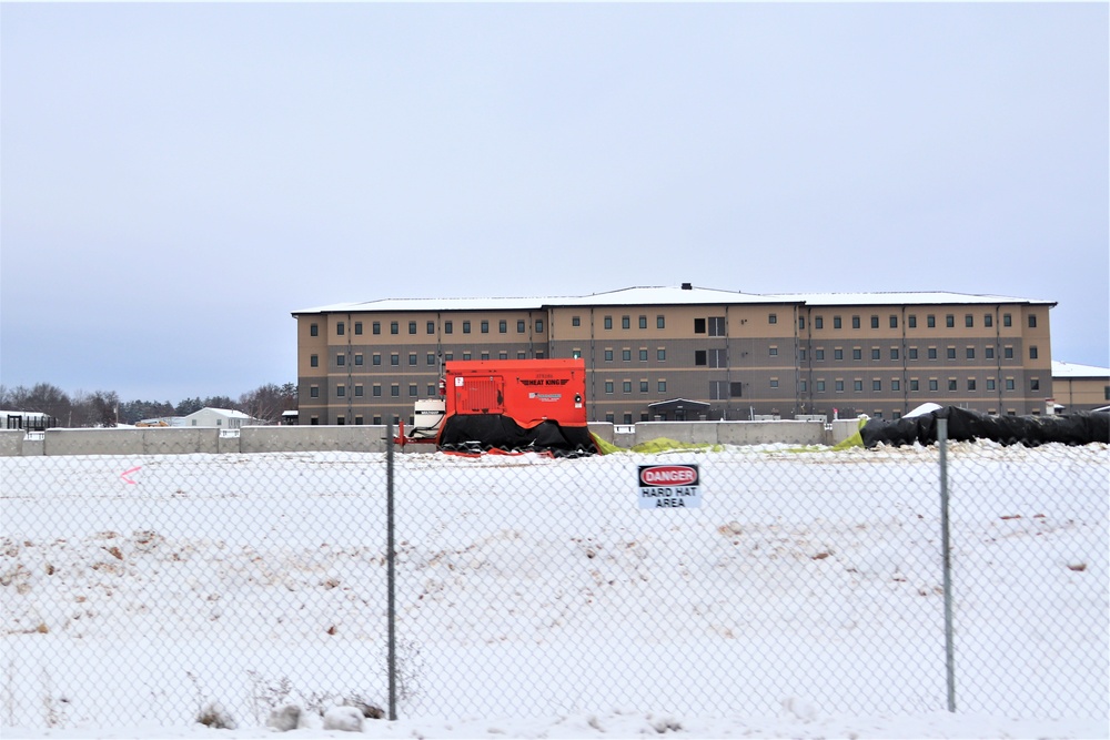 January 2024 barracks construction at Fort McCoy