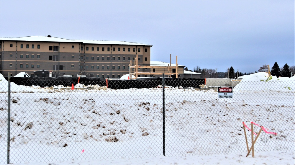 January 2024 barracks construction at Fort McCoy