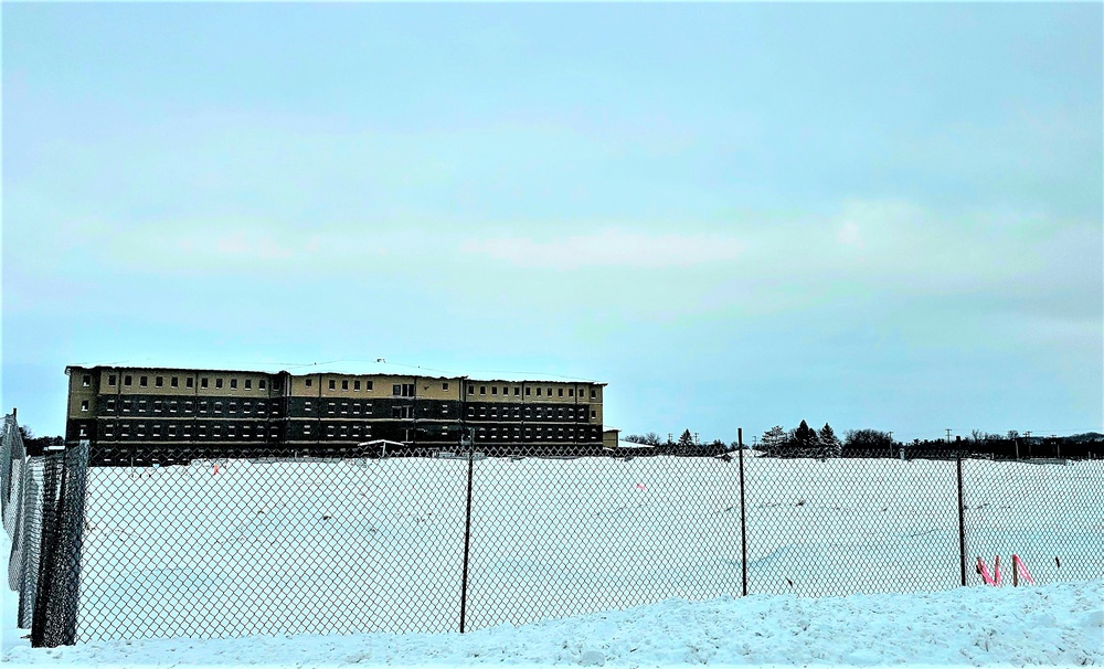 January 2024 barracks construction at Fort McCoy