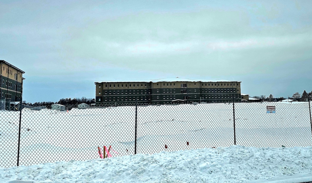 January 2024 barracks construction at Fort McCoy