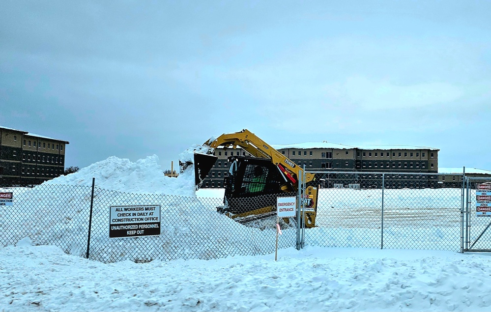 January 2024 barracks construction at Fort McCoy