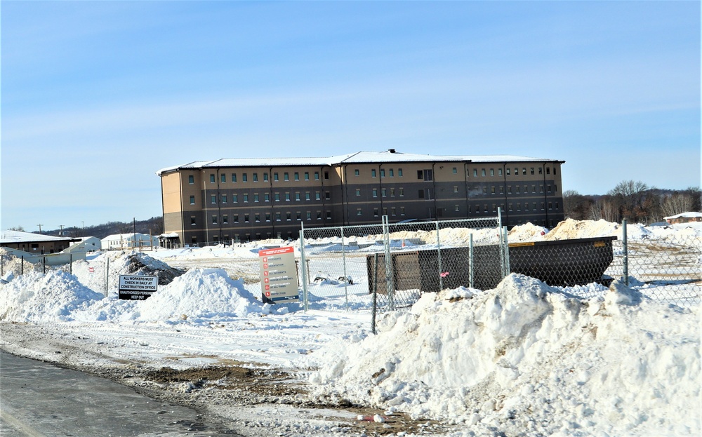 January 2024 barracks construction at Fort McCoy