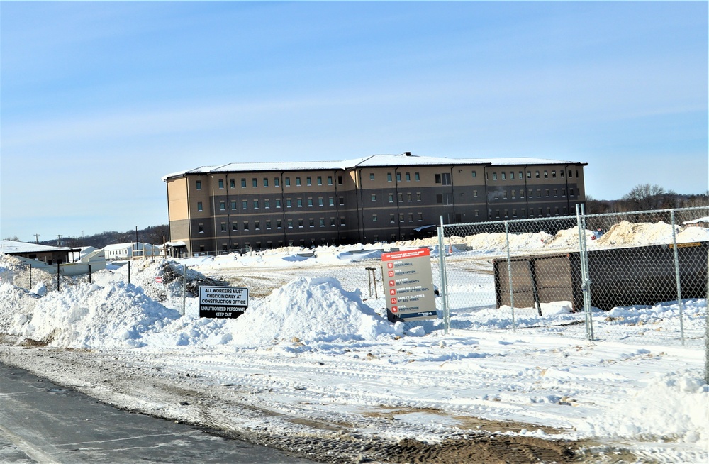 January 2024 barracks construction at Fort McCoy