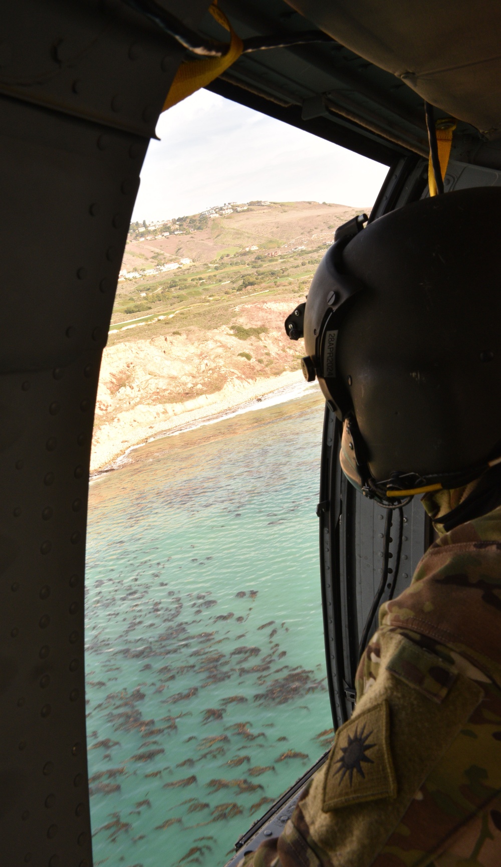 Blackhawk taking in the California coastline