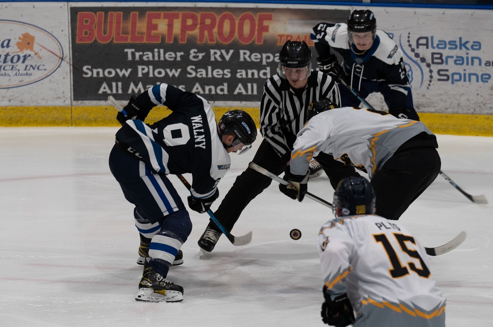 Eielson Icemen lose 6-3 to Arctic Warriors in 28th annual Commander's Cup
