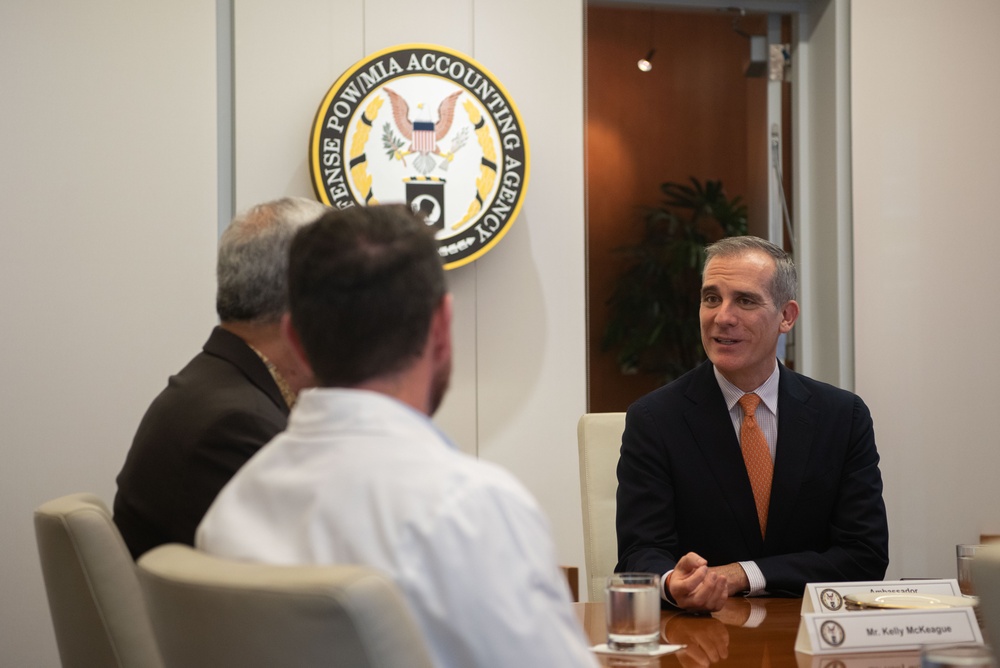 U.S. Ambassador to India Eric Garcetti Tours DPAA