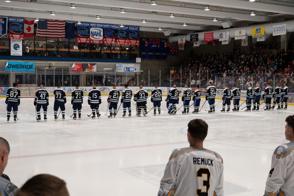Eielson Icemen lose 6-3 to Arctic Warriors in 28th annual Commander's Cup