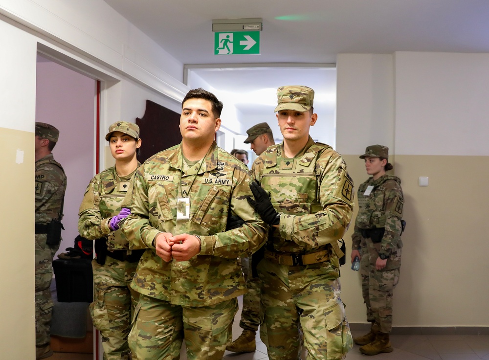 LAANG 773rd MP Bn MPs perform detainee ops for Guardian Sphinx at LSA Poland