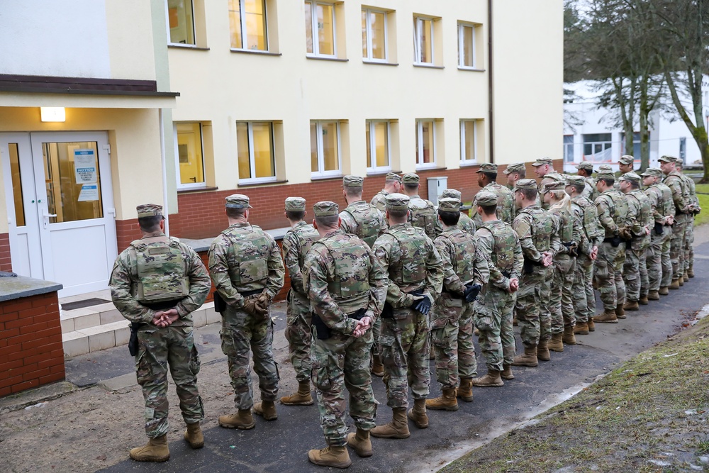 LAANG 773rd MP Bn MPs perform detainee ops for Guardian Sphinx at LSA Poland