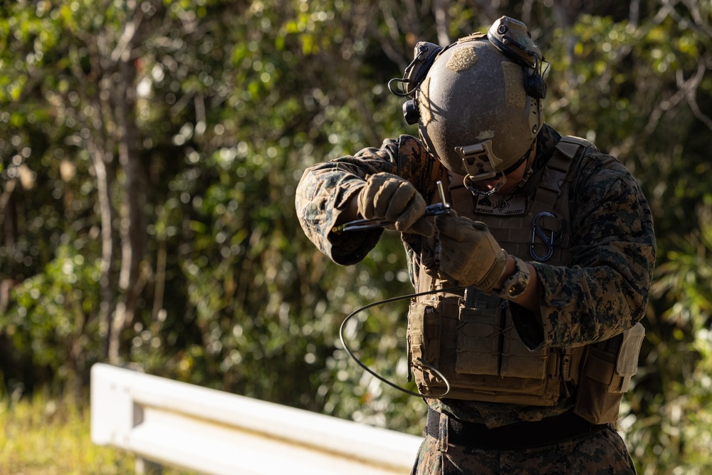 U.S. Marines with 2/7 Execute a Demolition Range