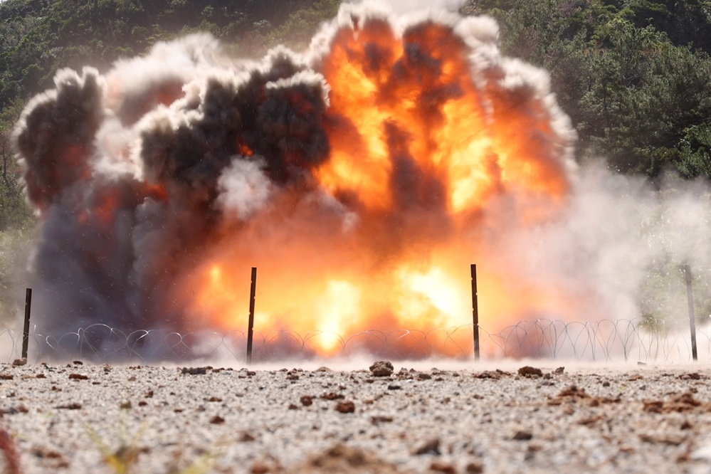 U.S. Marines with 2/7 Execute a Demolition Range