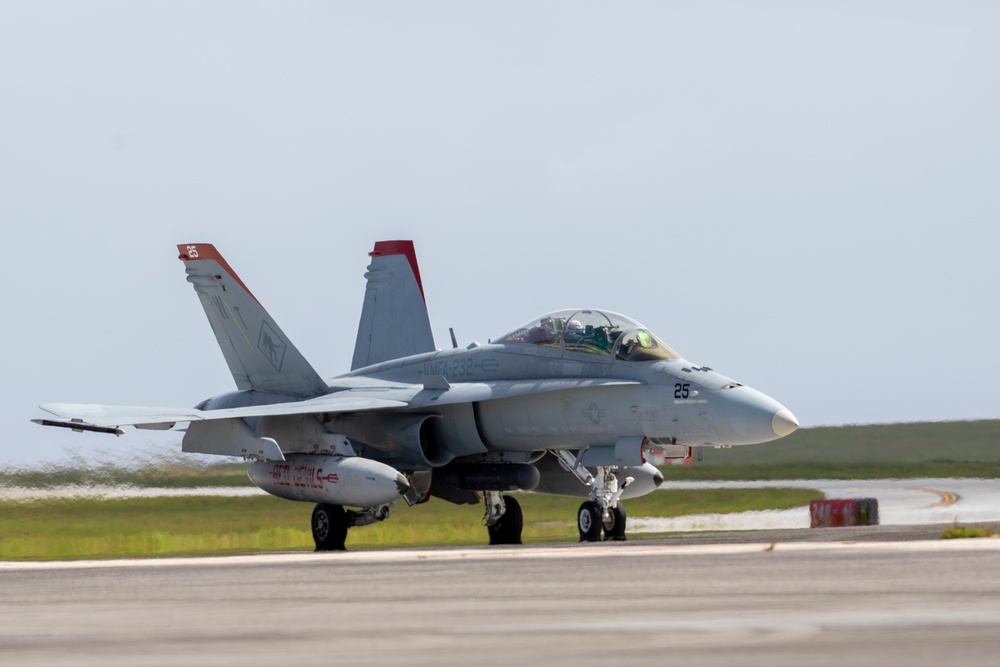 New Arrival: VMFA-232 land at Andersen Air Force Base, Guam