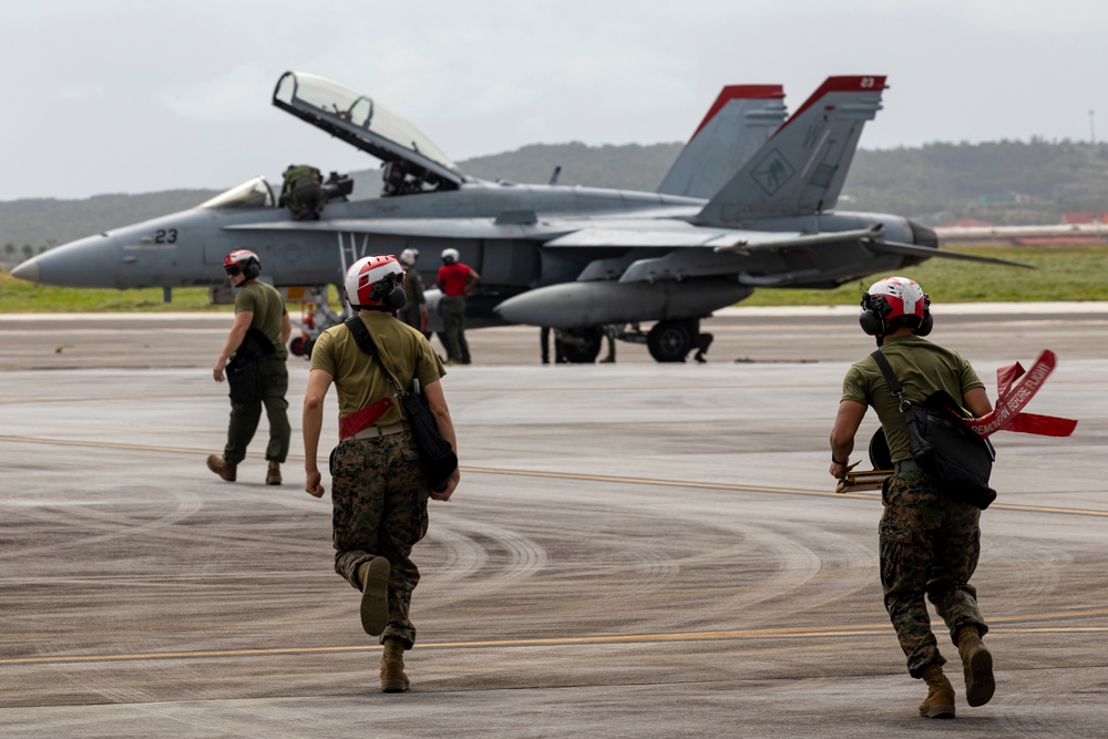 New Arrival: VMFA-232 land at Andersen Air Force Base, Guam