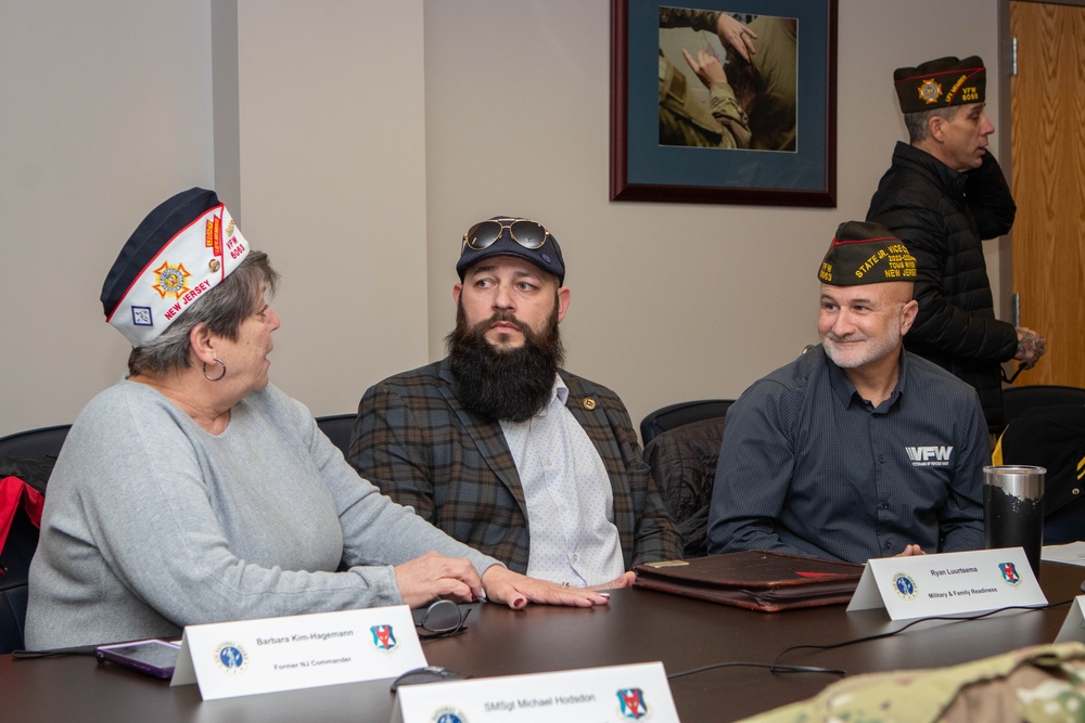 Members of Veterans of Foreign Wars visit the 177th Fighter Wing