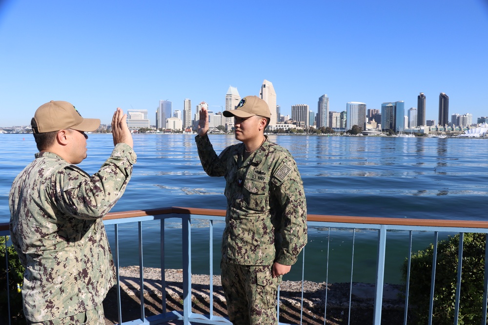 YN2 BUI'S REENLISTMENT