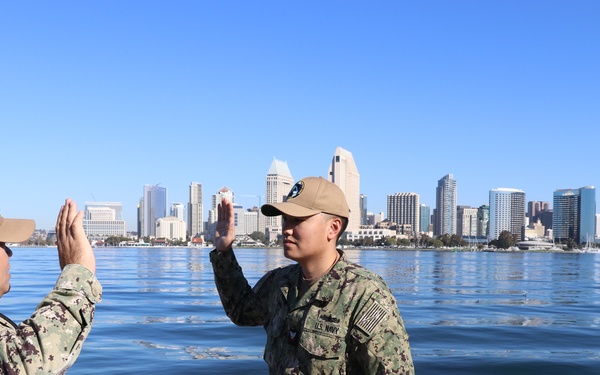 YN2 BUI'S REENLISTMENT