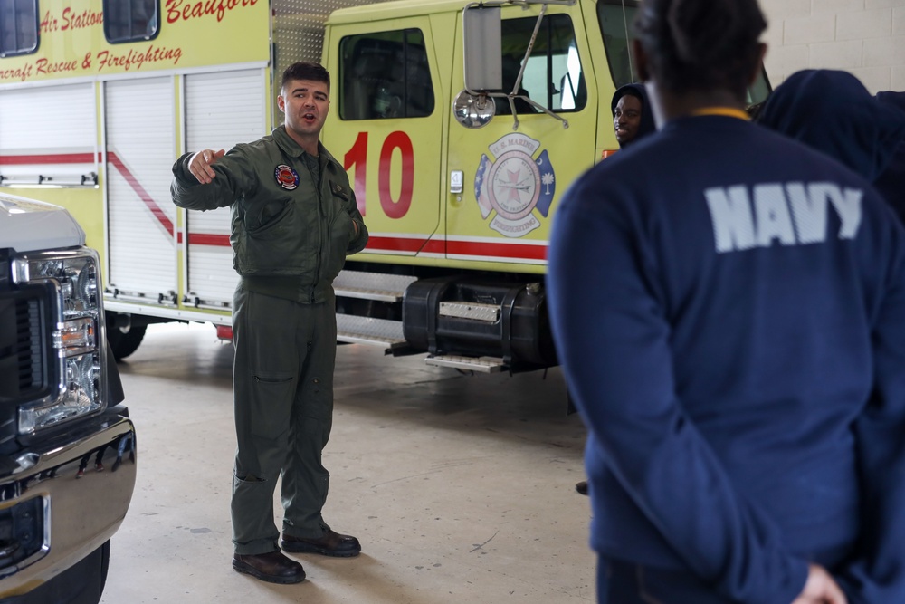 MCAS Beaufort welcomes Eau Claire High School's NJROTC