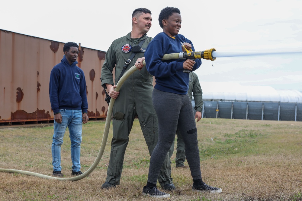 MCAS Beaufort welcomes Eau Claire High School's NJROTC